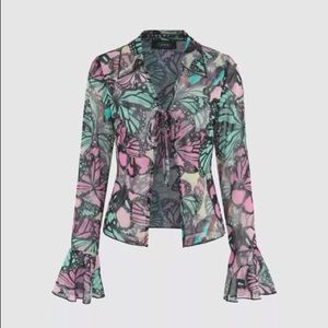 New cider butterfly print long sleeve